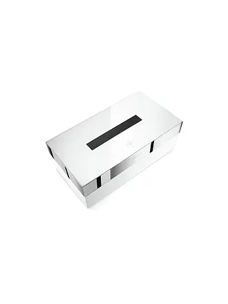 JOOP | Kleenexbox Chromeline Black 23x12cm | silber